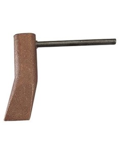 Pieza cobre forma martillo con perno hierro acodado para mango propano