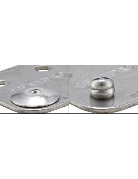 Remache ciego polivalente cabeza grande aluminiominio acero