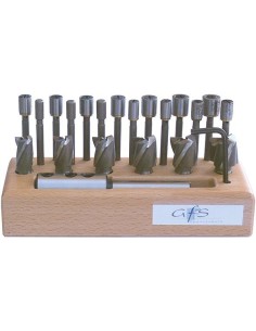 Juego avellanador espiga vastago cilindrico