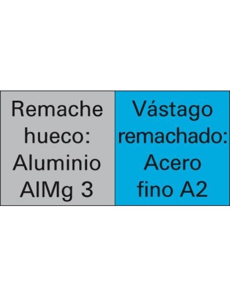 Remache ciego aluminio-VA cabeza bombeada