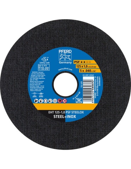 Disco de corte inox EHT buenas prestaciones PSF-INOX
