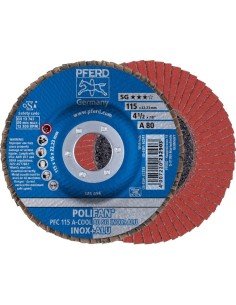 Disco de láminas corindón plano alto rendimiento COOL SG INOX+ALU 115mm