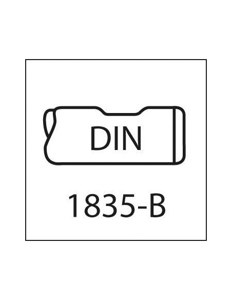 Alojamiento hoja sierra DIN1835 forma B