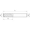 Fresa frontal extralarga MDI AlTiN+ Z6 45 grados