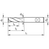 Fresas frontal metal de interior TiAlN tipo UNI Z4 HA 35 - 38 grados