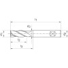 Fresa frontal MDI HPC Z4 HA TA-C