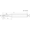 Fresa esférica corta WN MDI TiALN vastago HA 30 grados Z2