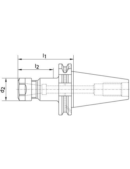 Portapinzas corto DIN69871ADB SK40