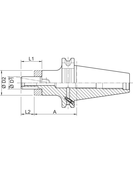 Cono portafresas combinado DIN69871ADB SK40