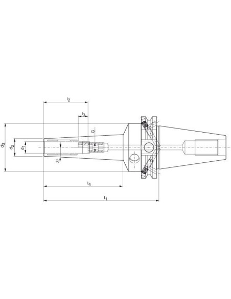 Mandril sujeción HPH 3grados DIN69871ADB SK40