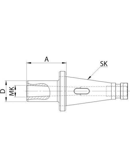Casquillo insercion DIN2080 forma D SK40