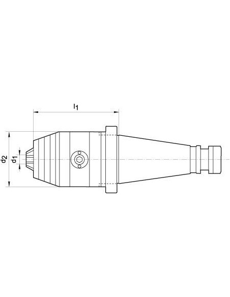 Portabrocas corto DIN2080 R-L