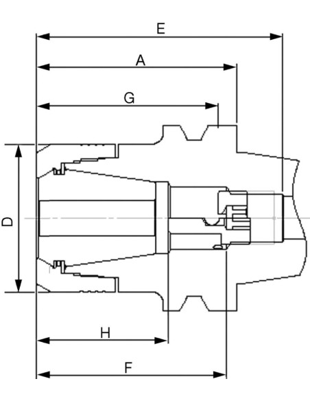 Portapinzas JISB6339ADB BT40 - 75
