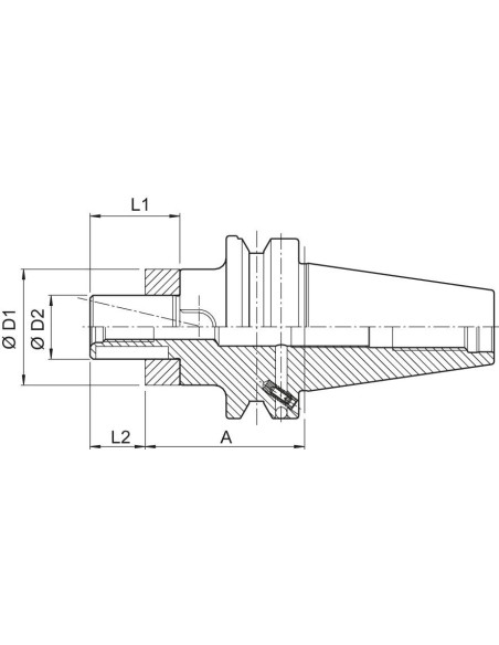 Cono portafresas combinado JISB6339ADB BT40