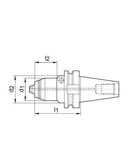 Portabrocas corto AKL JIS B6339 BT40