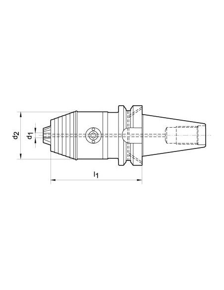 Portabrocas corto JIS6339ADB R-L BT40
