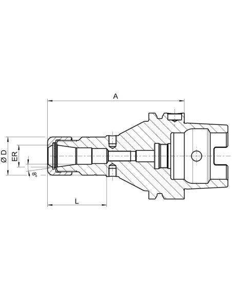 Portapinzas DIN69893A HSK-A63