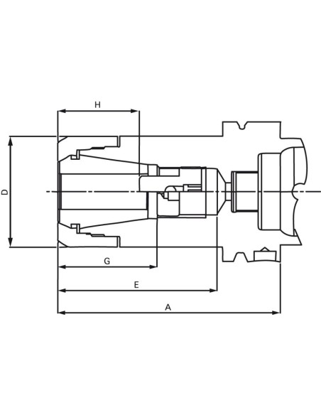 Portapinzas DIN69893A CP16 HSK-A