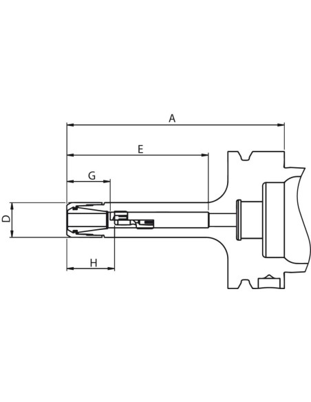 Portapinzas DIN69893A CP11M HSK-A
