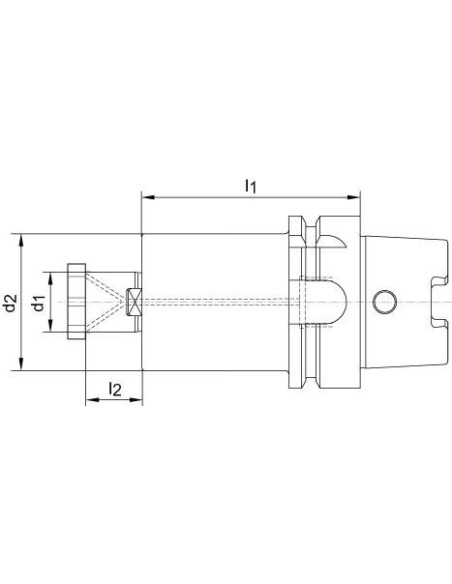 Cono portafresas DIN69893A KKB HSK-A63