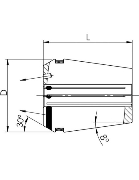 Pinza sujeción DIN6499B GERC25HPDD