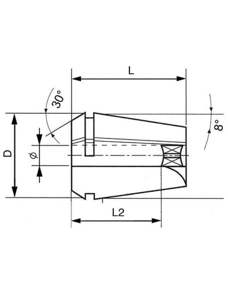 Pinza sujecion con cuadrado ER25