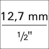 Vaso de llave de vaso hexagonal larga 1 / 2 pulgadas