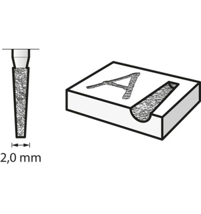 DREMEL 7134 PUNTA DIAMANTADA 2 MM 26157134JA