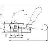 Brida horizontal 6830NI tamaño 0 inoxidable