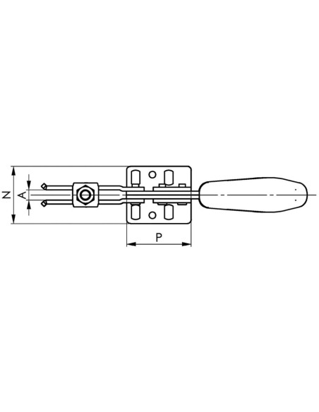 Brida horizontal 6830NI tamaño 0 inoxidable