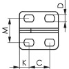 Brida horizontal 6830NI tamaño 0 inoxidable