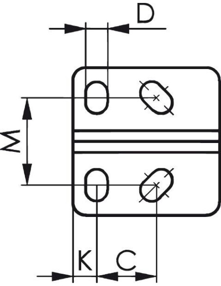 Brida horizontal 6830NI tamaño 0 inoxidable