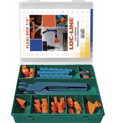 JUEGO MANGUERAS PARA REFRIGERANTE FLEXI/BOX 27 PIEZAS 1/4 PULGADAS