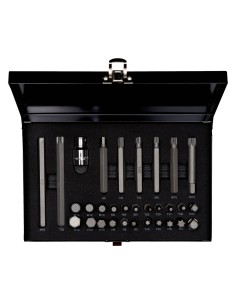 JUEGO 31 PUNTAS HEXAGONALES 10 MM CON ADAPTADOR CAJA METALICA