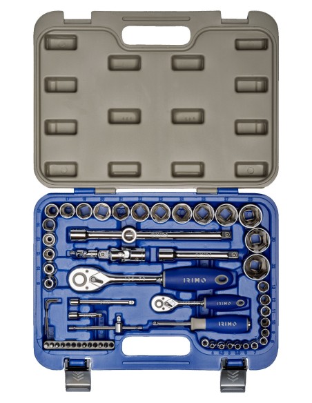 LLAVE VASO HEXAG. 1/2"-1/4" +PUNTAS IRIMO 58 PZ