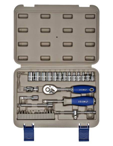 LLAVE VASO HEXAG. 1/4" +PUNTAS IRIMO 35 PZ