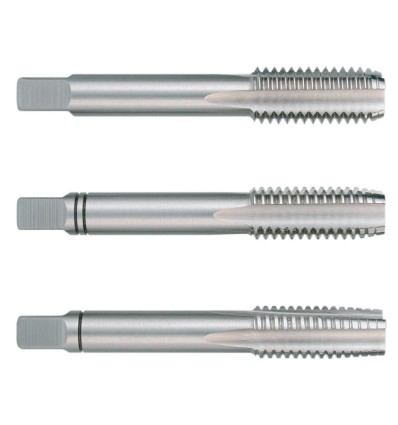 JUEGO DE 3 MACHOS PARA ROSCAR A MANO M DIN 352 HSS RECTIFICADOS ROSCA M8