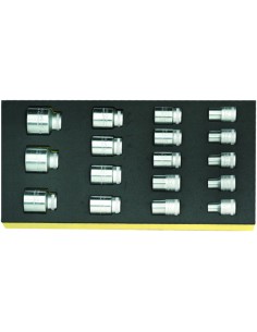 BANDEJA TCS C/ JGO. DE BOCAS DE LLAVE DE VASO 1/2" TCS 52/17