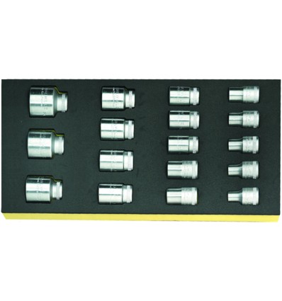 BANDEJA TCS C/ JGO. DE BOCAS DE LLAVE DE VASO 1/2" TCS 52/17