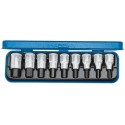 JUEGO PUNTAS DESTORNILLADOR 1/2 PULGADAS HEMBRA HEXAGONAL 5/17MM DE 9 PIEZAS