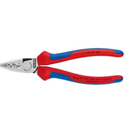 ALICATES VIROLA CABLE CON MANGO VARIOS COMPONENTES 180MM QMM