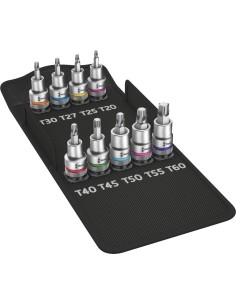 KIT LLAVES VASO 1/2 PULGADAS 9 PIEZAS TX CON SOPORTE
