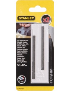 CUCHILLA CEPILLO ELEC. REVERS. 82MM ANCHO TCT STANLEY 2 PZ