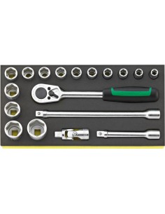 BANDEJA TCS CON JUEGO DE HERRAMIENTAS DE MANO 1/2" TCS 52/14/4