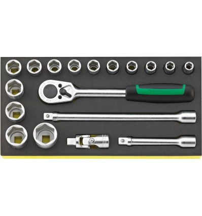 BANDEJA TCS CON JUEGO DE HERRAMIENTAS DE MANO 1/2" TCS 52/14/4