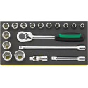 BANDEJA TCS CON JUEGO DE HERRAMIENTAS DE MANO 1/2" TCS 52/14/4