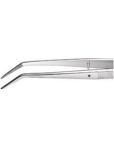 PINZA DE PRECISION NIQUELADA PUNTIAGUDA CURVADA 155MM