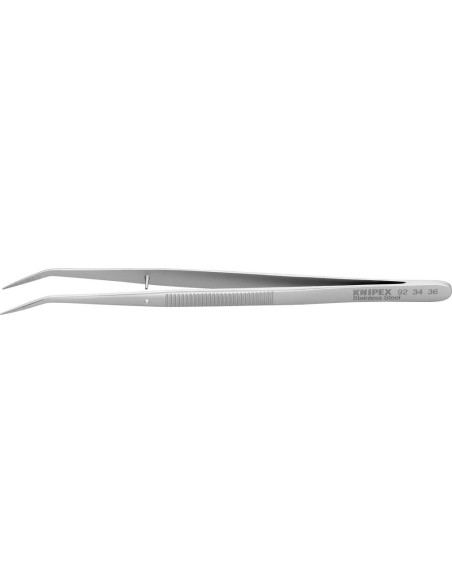 PINZA DE PRECISION NIQUELADA PUNTIAGUDA CURVADA 155MM