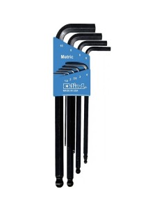 JUEGO 9 LLAVES ALLEN LARGAS PUNTA BOLA BALL-HEX LTM 1.5-10 MM