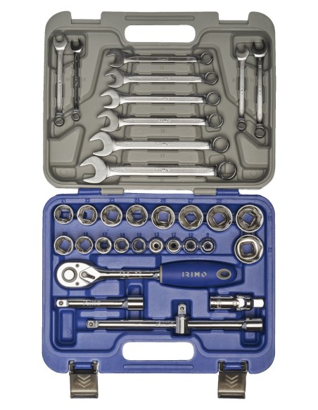 LLAVE VASO HEXAG. 1/2" CON LLAVES COMBINADAS C.V. IRIMO 33 P